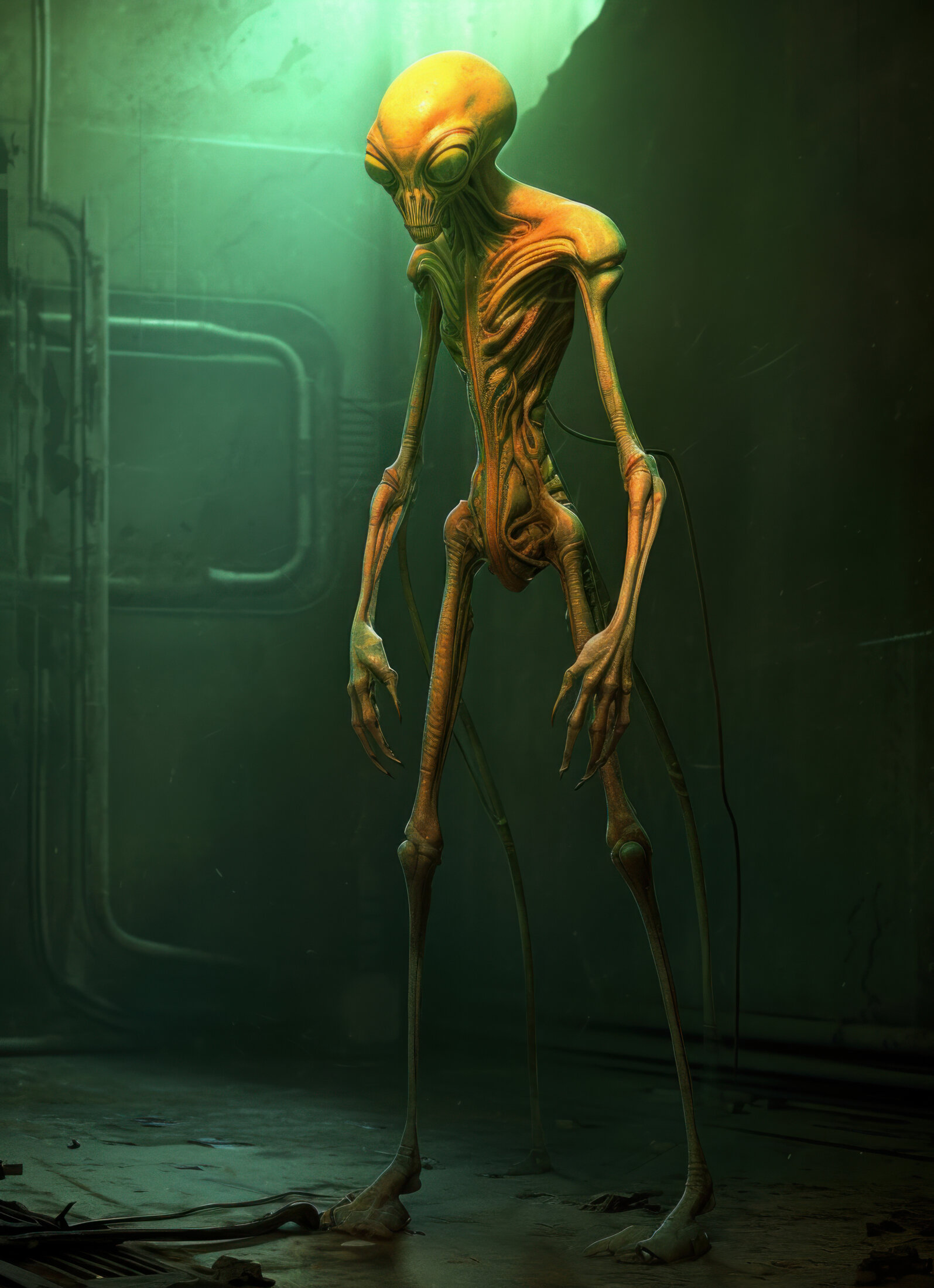 Alien Gruener Hintergrund-2