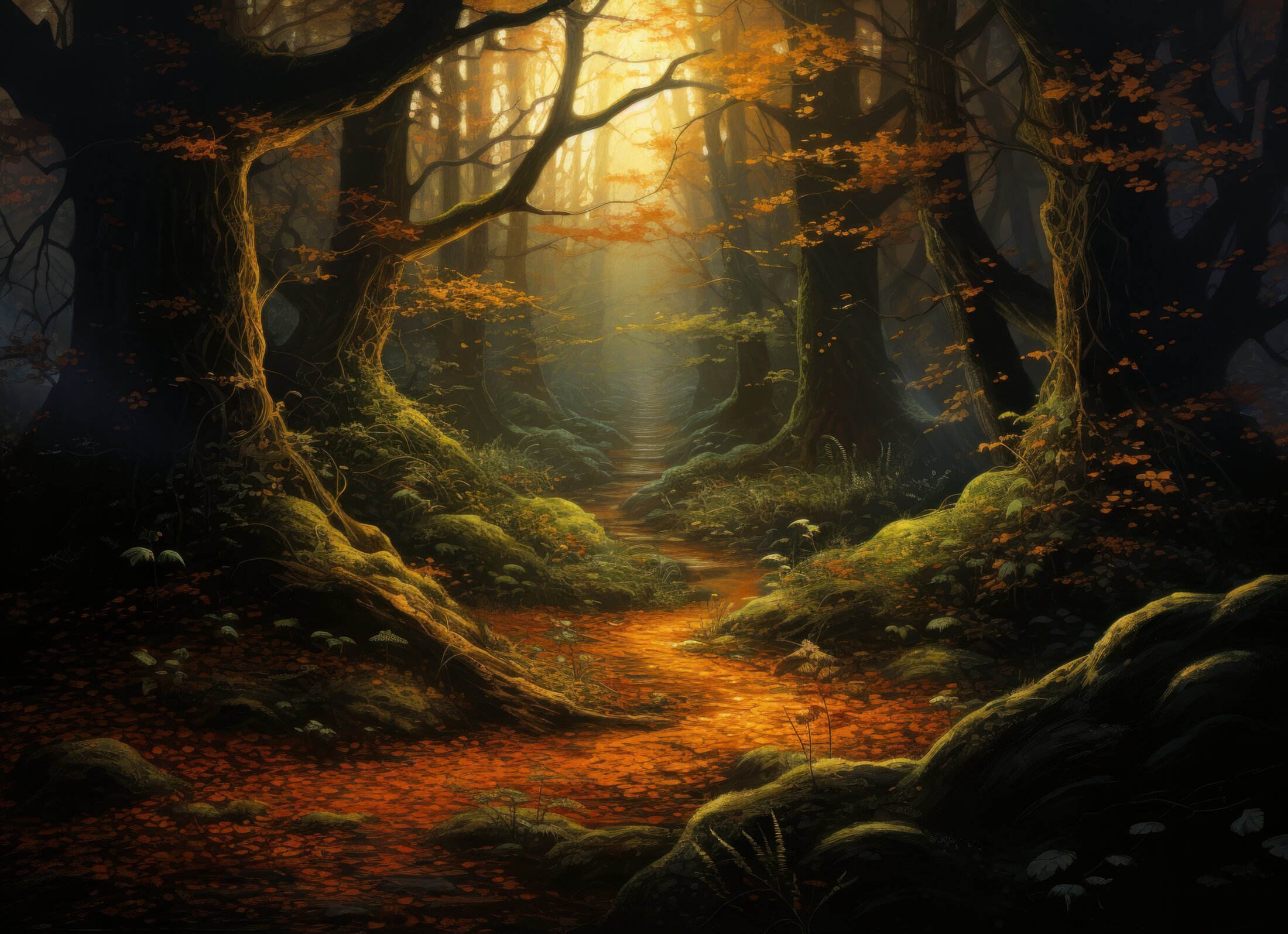 Mystischer Wald Hintergrundbild