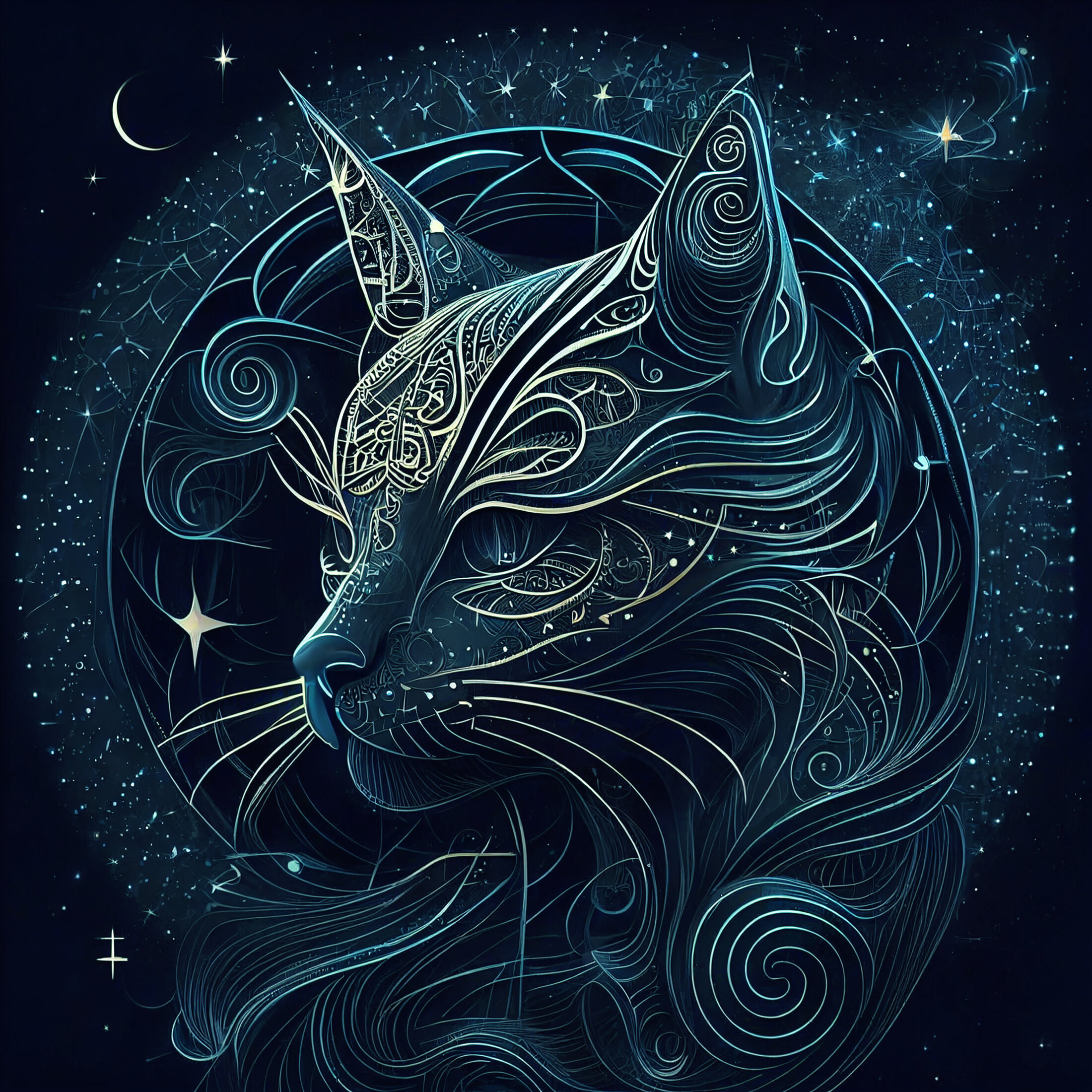 Sternzeichen-Wassermann-Symbol-mit-Katze