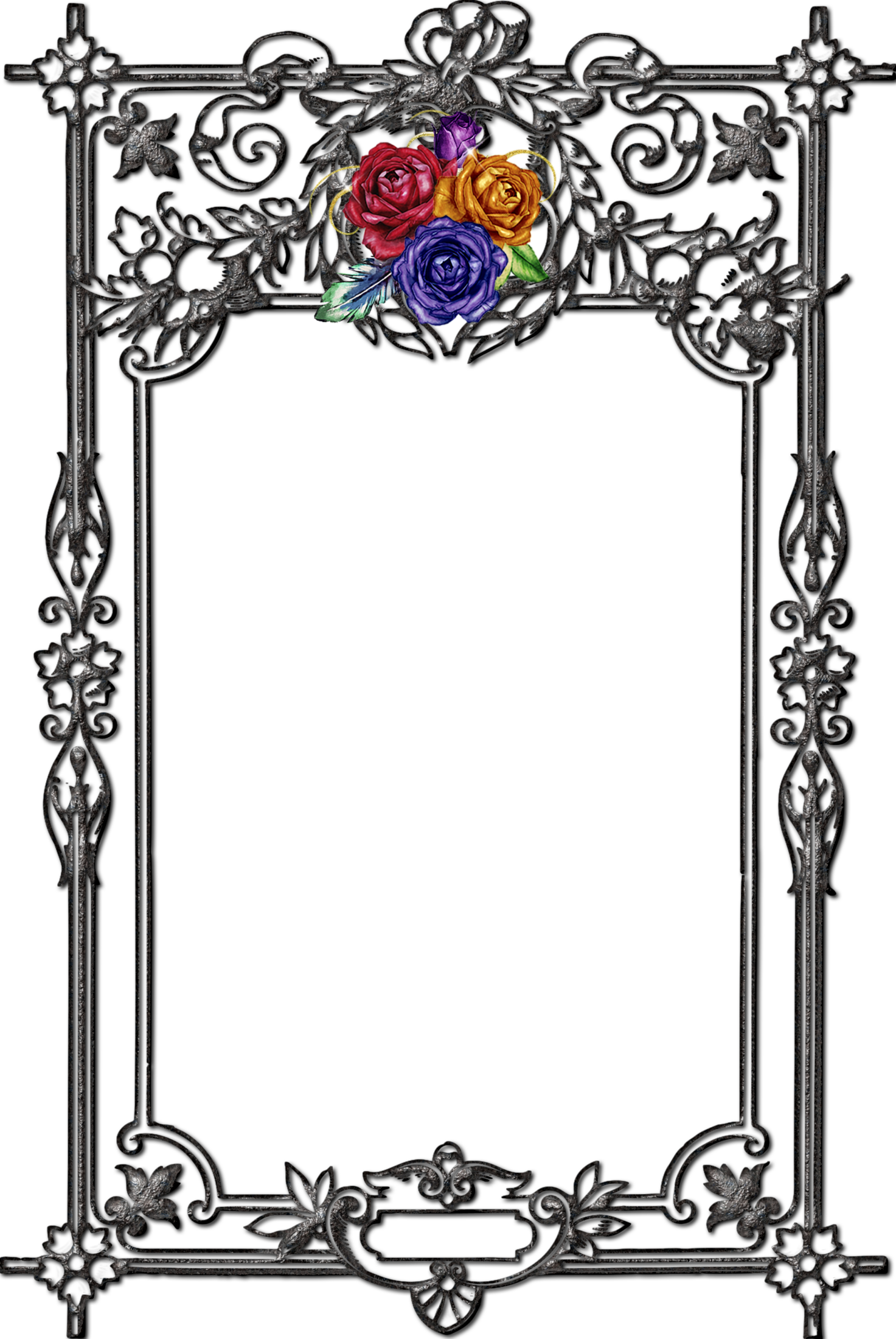 Antique-frame-with-roses