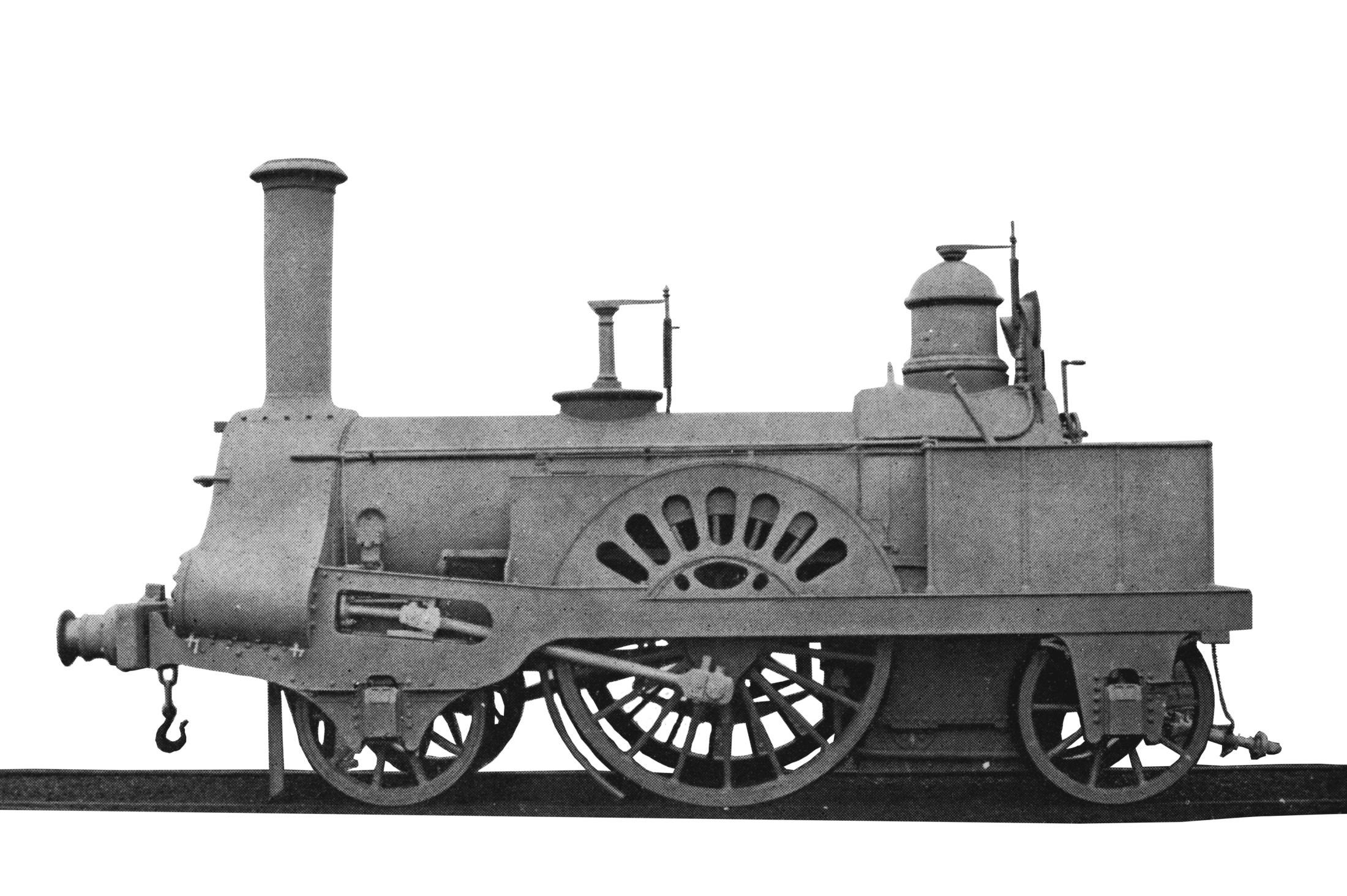 Schwedische Dampflokomotive 1830