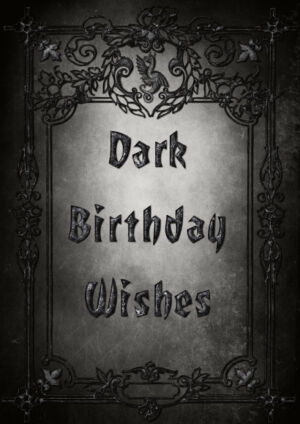 Alternative-Geburtstagskarte-Gothic-mit-Drachen-verschiedene-Farben-Gothic-Grau
