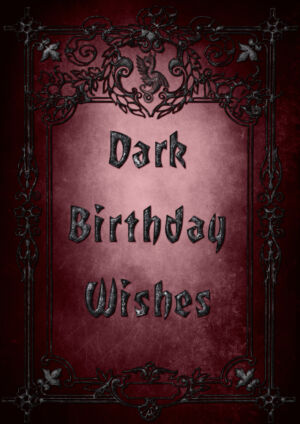 Alternative-Geburtstagskarte-Gothic-mit-Drachen-verschiedene-Farben-Gothic-Rot