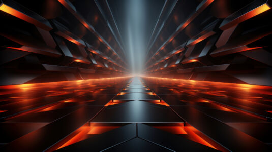 Hintergrundbild mit 3D Grid futuristisch und beleuchtet