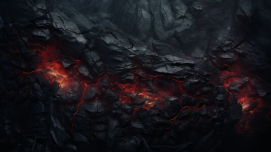 Hochauflösende Schwarze Lava Textur - abstraktes Hintergrundbild