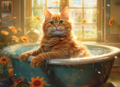 Katze In Der Badewanne 