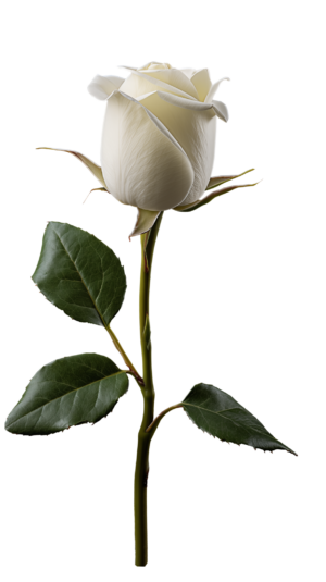 Freigestellte weiße Rose