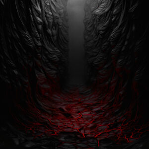 Abstraktes Hintergrundbild Lava und rote Adern