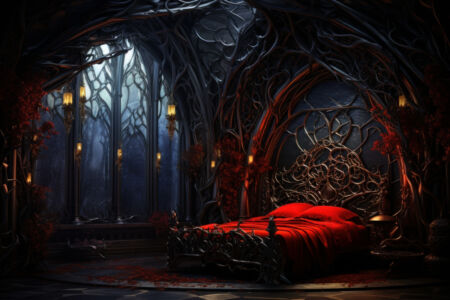 Goth Fantasie Inneneinrichtung - Vampir Schlafzimmer