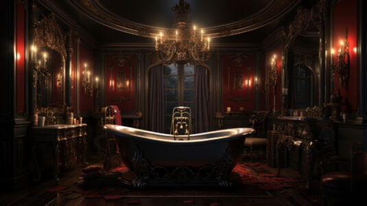Goth Fantasie Inneneinrichtung - Luxus Badezimmer