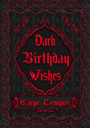 Goth aufwendig gestaltete Geburtstagskarte "Dark Birthday Wishes"