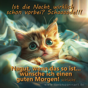 Guten Morgen Spruch Mit  Süßer Katze