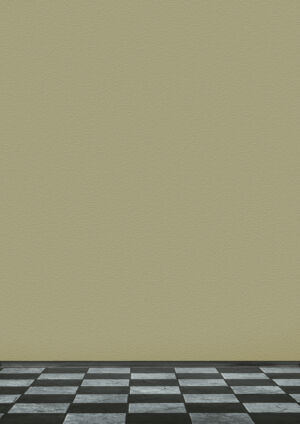 Hintergrund Wand mit Schachbrettboden Farbe olive