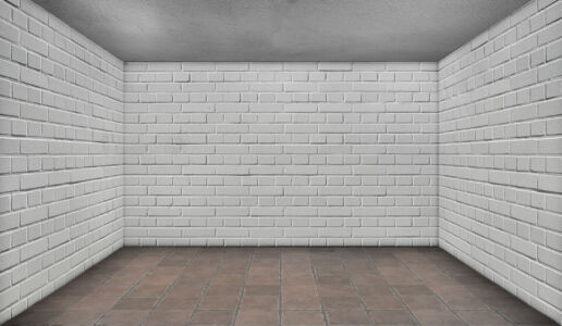 Hintergrundbild heller leerer Raum - weiße Ziegelsteinwand