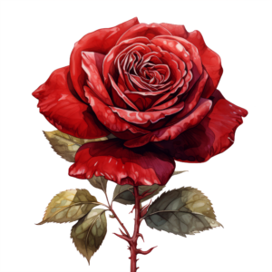 Rote Rose Vintage PNG CC0-3