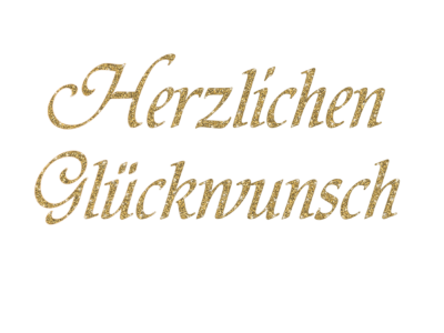 Wort Art Herzlichen Glückwunsch Gold Glitter Funkeln