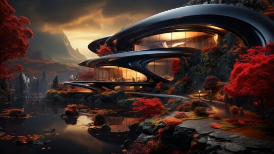 Architektur Futuristisch Surreal 