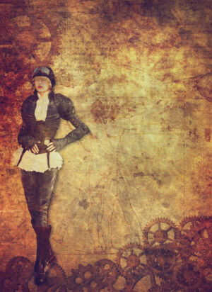 Steampunk Fantasie Hintergrundbild - Thema Fliegen